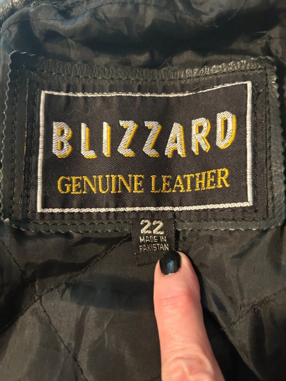 vintage blizzard genuine black leather fringe belted motorcycle jacket - Picture 3 of 6